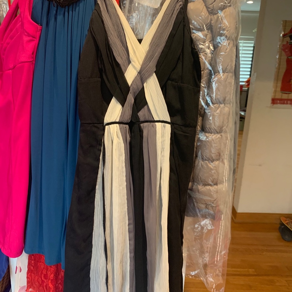 Black, white, and Gray dress